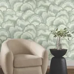 York Designer Series Abalone Seaglass Fans Wallpaper | Wallpaper Twins York Designer Series Abalone Seaglass Fans Wallpaper - SKU NT6181