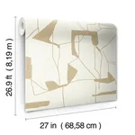 York Designer Series Abstract Geo Cream & Gold Wallpaper | Wallpaper Twins York Designer Series Abstract Geo Cream & Gold Wallpaper - SKU MD7113