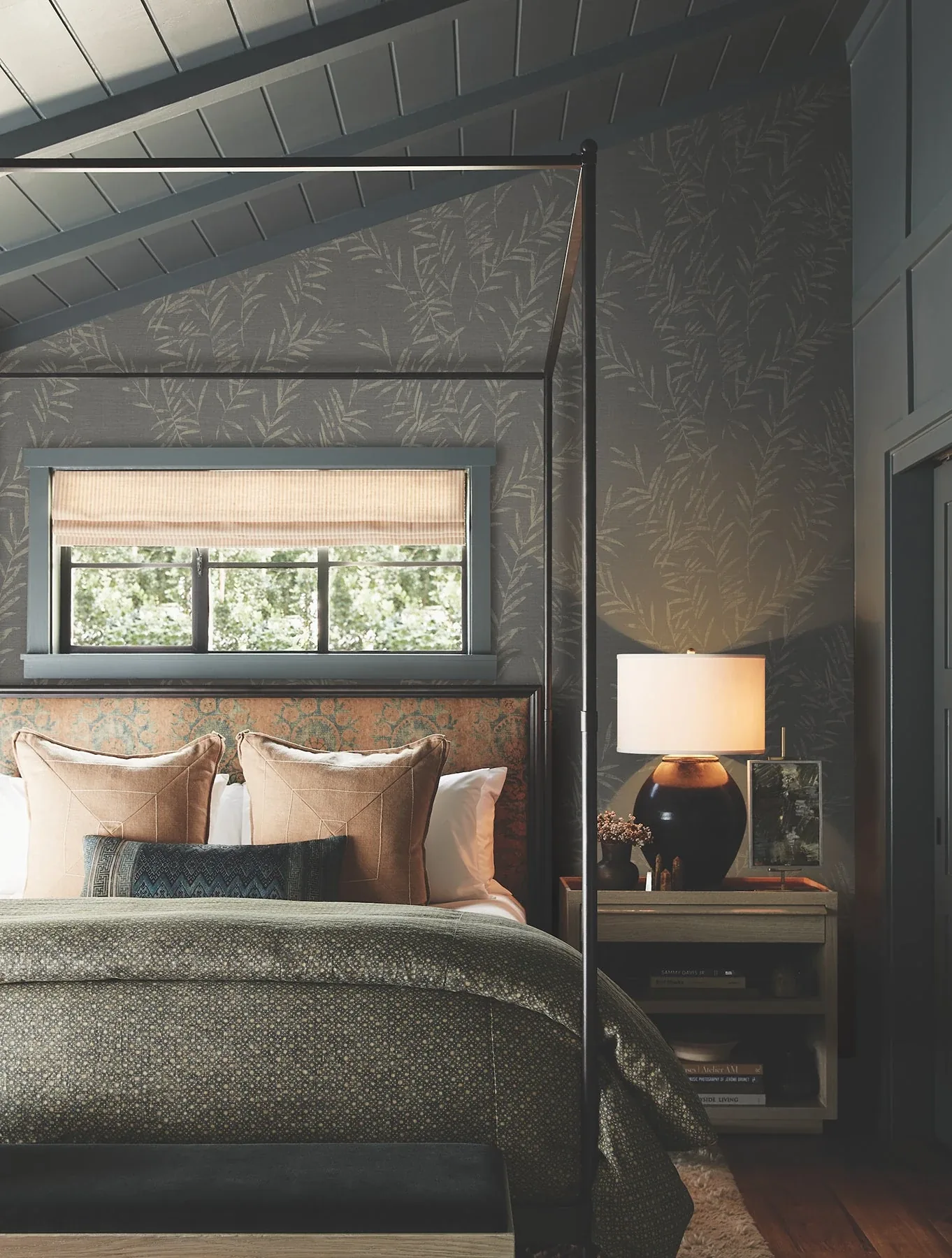 York Designer Series Allerton Bamboo Black Wallpaper - SKU AB3061