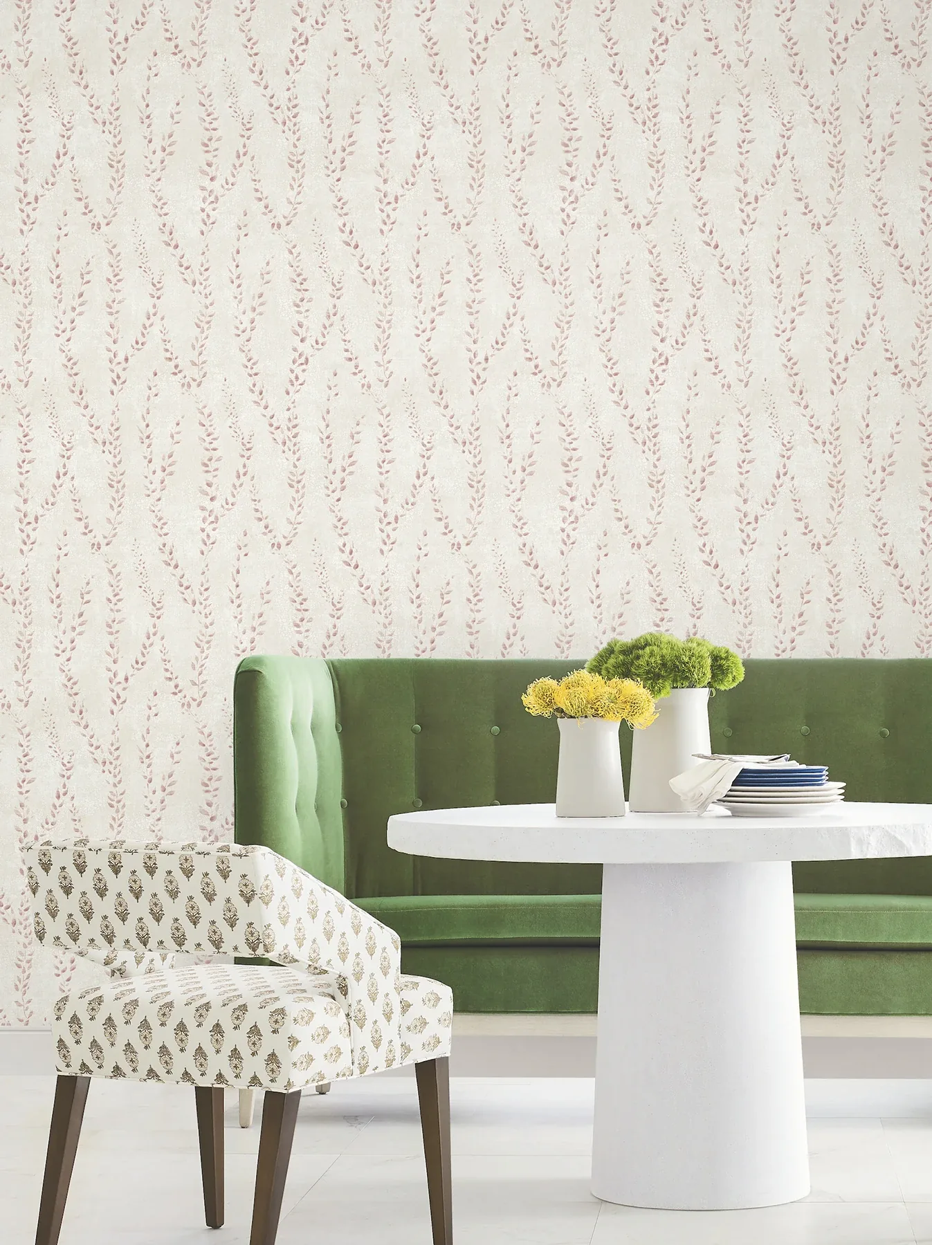 York Designer Series Alpenrose Maroon Vine Wallpaper | Wallpaper Twins York Designer Series Alpenrose Maroon Vine Wallpaper - SKU LL3255