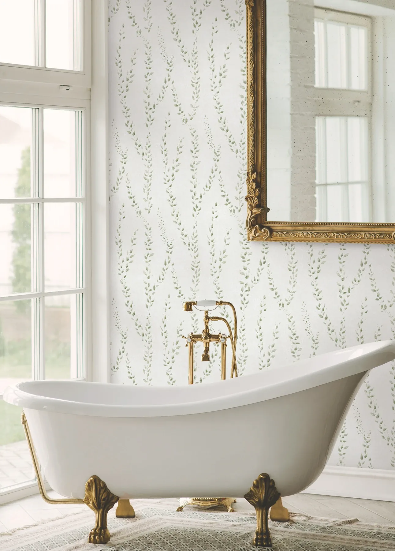 York Designer Series Alpenrose Moss Vine Wallpaper | Wallpaper Twins York Designer Series Alpenrose Moss Vine Wallpaper - SKU LL3252