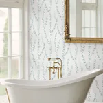 York Designer Series Alpenrose Sapphire Vine Wallpaper | Wallpaper Twins York Designer Series Alpenrose Sapphire Vine Wallpaper - SKU LL3256