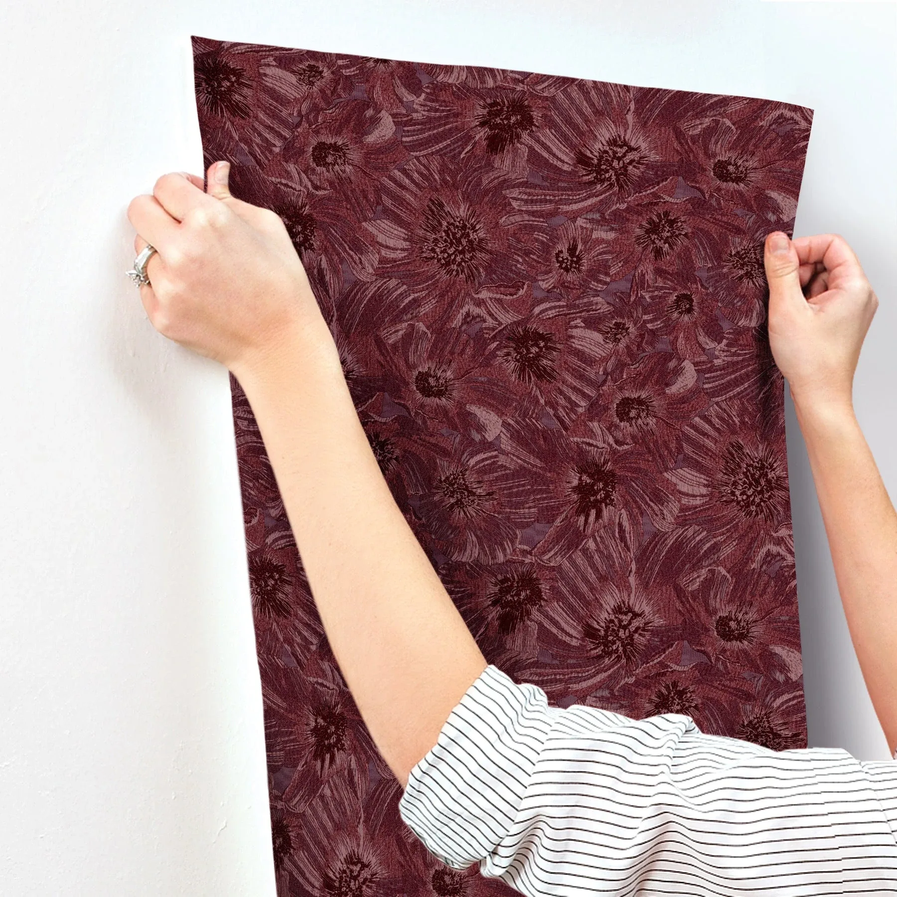 York Designer Series Anemoni Burgundy Wallpaper | Wallpaper Twins York Designer Series Anemoni Burgundy Wallpaper - SKU MI10505