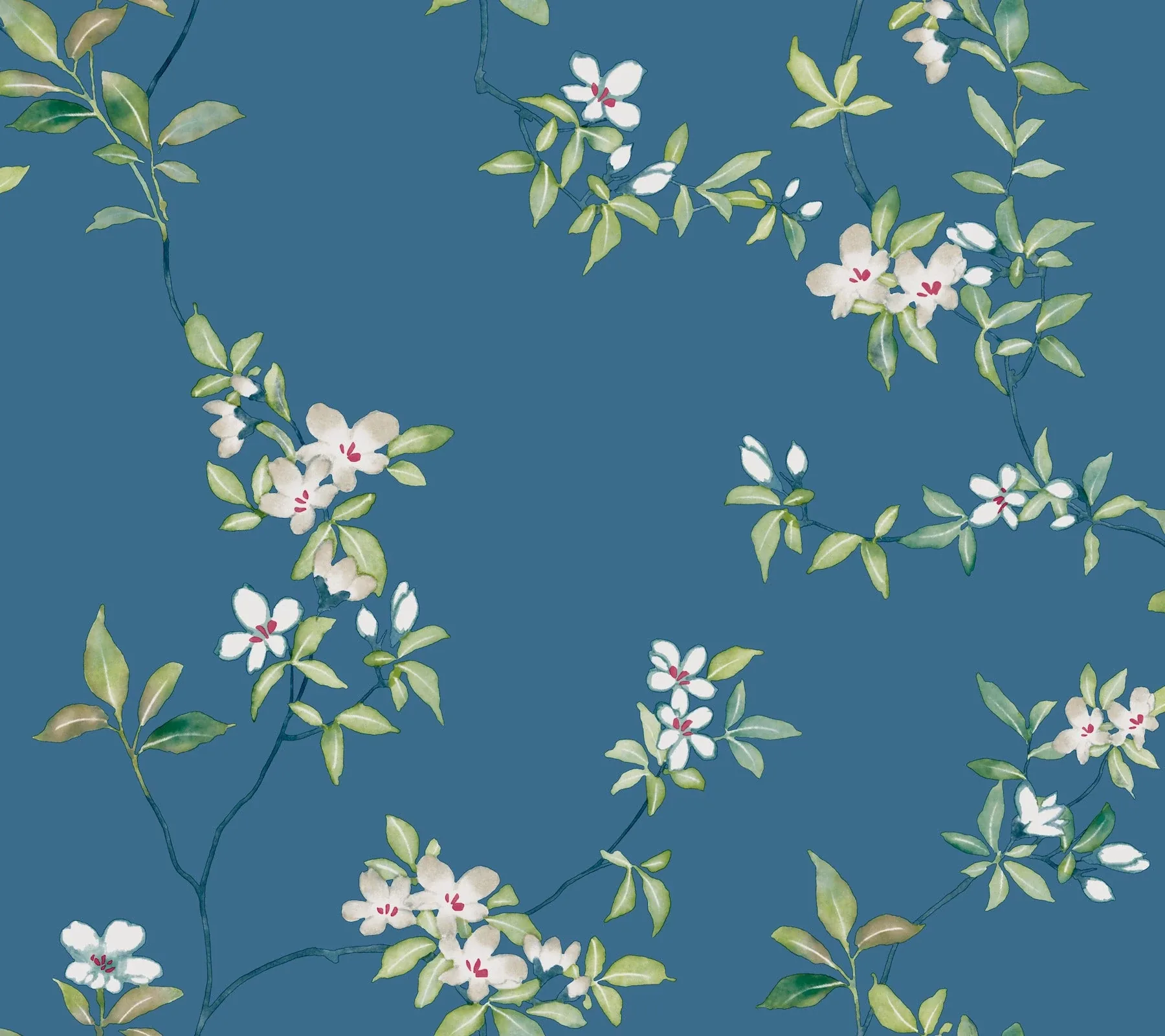 ZA8072 | April Blossom Cobalt Wallpaper