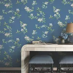 York Designer Series April Blossom Cobalt Wallpaper | Wallpaper Twins York Designer Series April Blossom Cobalt Wallpaper - SKU ZA8072