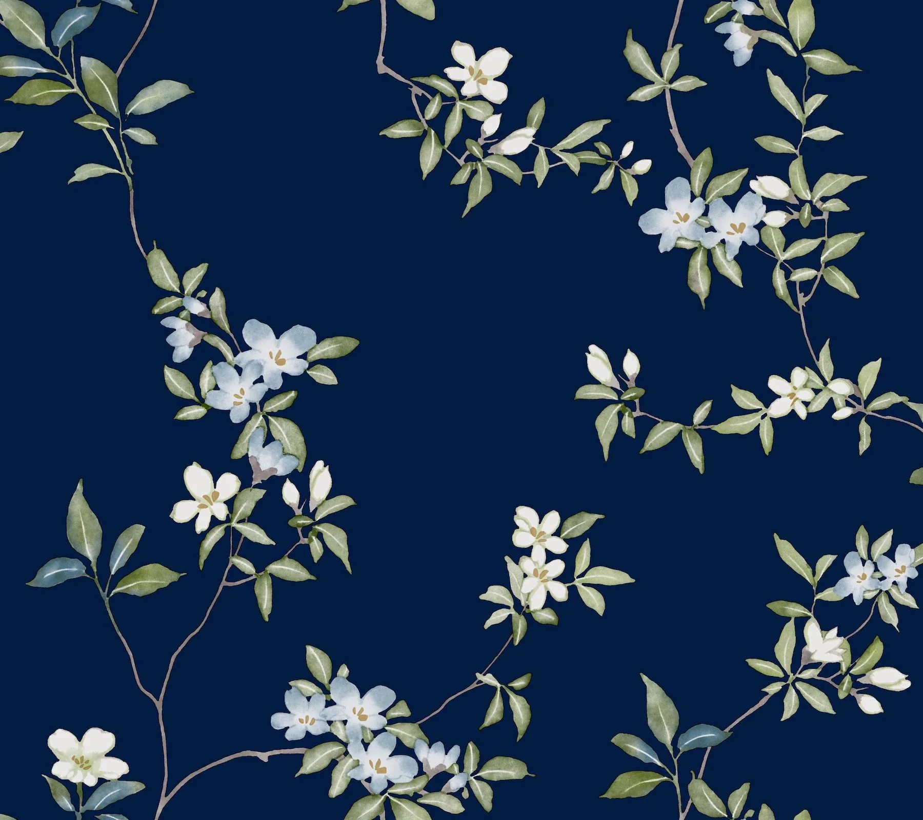 ZA8071 | April Blossom Navy Wallpaper