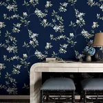 York Designer Series April Blossom Navy Wallpaper - SKU ZA8071