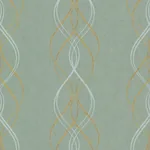 York Designer Series Aurora Blue & Gold Wallpaper - SKU NW3551