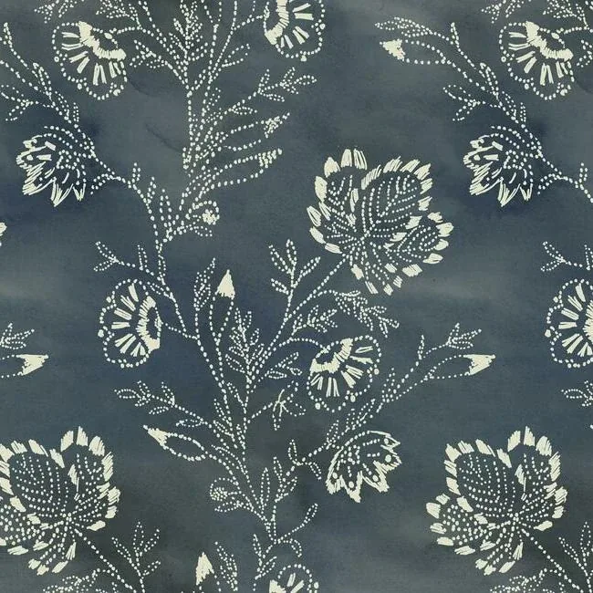 York Designer Series Barbier Blue Wallpaper - SKU CH1426