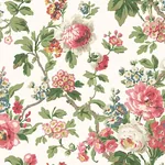 York Designer Series Beatrix Fuchsia Vintage Floral Wallpaper | Wallpaper Twins York Designer Series Beatrix Fuchsia Vintage Floral Wallpaper - SKU VP1355