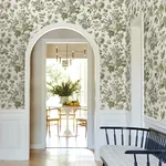 York Designer Series Beatrix Neutral Vintage Floral Wallpaper - SKU VP1353