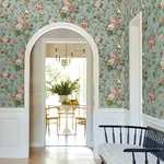 York Designer Series Beatrix Sky Blue Vintage Floral Wallpaper | Wallpaper Twins York Designer Series Beatrix Sky Blue Vintage Floral Wallpaper - SKU VP1354