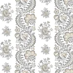 York Designer Series Beaumont Charcoal Floral Stripe Wallpaper | Wallpaper Twins York Designer Series Beaumont Charcoal Floral Stripe Wallpaper - SKU VP1303