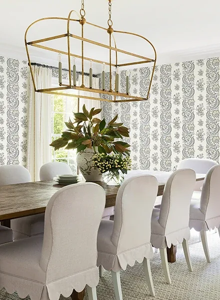 York Designer Series Beaumont Charcoal Floral Stripe Wallpaper | Wallpaper Twins York Designer Series Beaumont Charcoal Floral Stripe Wallpaper - SKU VP1303
