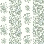 York Designer Series Beaumont Green Floral Stripe Wallpaper | Wallpaper Twins York Designer Series Beaumont Green Floral Stripe Wallpaper - SKU VP1301