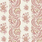 York Designer Series Beaumont Ruby Floral Stripe Wallpaper | Wallpaper Twins York Designer Series Beaumont Ruby Floral Stripe Wallpaper - SKU VP1304