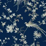 York Designer Series Bird & Blossom Chinoserie Blue Wallpaper | Wallpaper Twins York Designer Series Bird & Blossom Chinoserie Blue Wallpaper - SKU KT2171