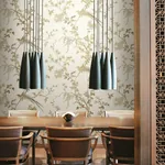 York Designer Series Bird & Blossom Chinoserie White & Gold Wallpaper | Wallpaper Twins York Designer Series Bird & Blossom Chinoserie White & Gold Wallpaper - SKU KT2174