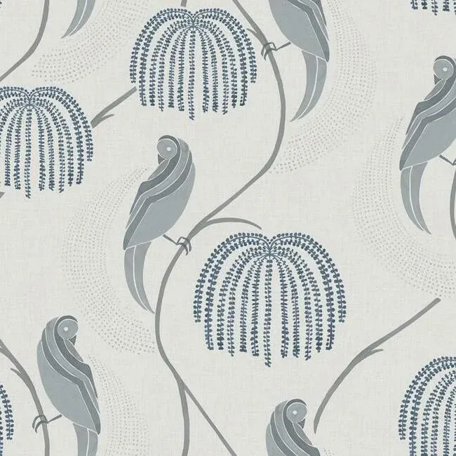 York Designer Series Blaise Blue & Grey Wallpaper - SKU CH1435
