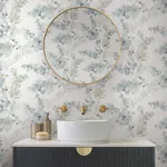 York Designer Series Blossom Fling Blue Peel & Stick Wallpaper | Wallpaper Twins York Designer Series Blossom Fling Blue Peel & Stick Wallpaper - SKU PSW1602RL