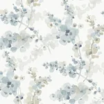 York Designer Series Blossom Fling Blue Wallpaper - SKU EV3974