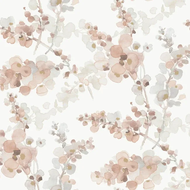 EV3975 | Blossom Fling Clay Wallpaper