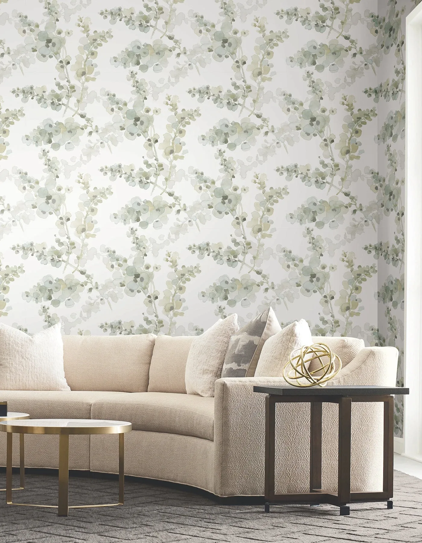 York Designer Series Blossom Fling Mineral Green Peel & Stick Wallpaper | Wallpaper Twins York Designer Series Blossom Fling Mineral Green Peel & Stick Wallpaper - SKU PSW1601RL
