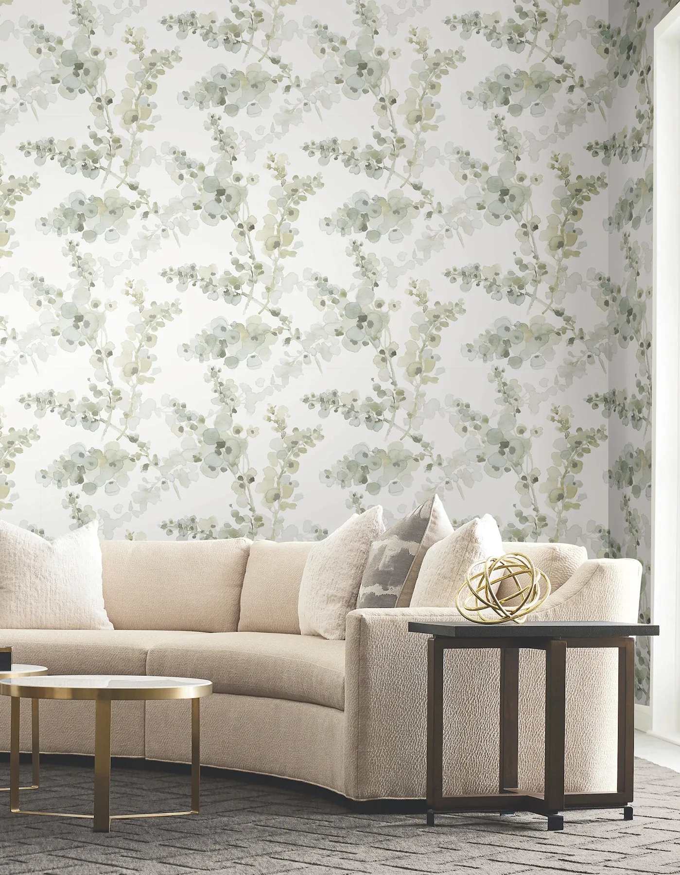 York Designer Series Blossom Fling Mineral Green Wallpaper - SKU EV3972