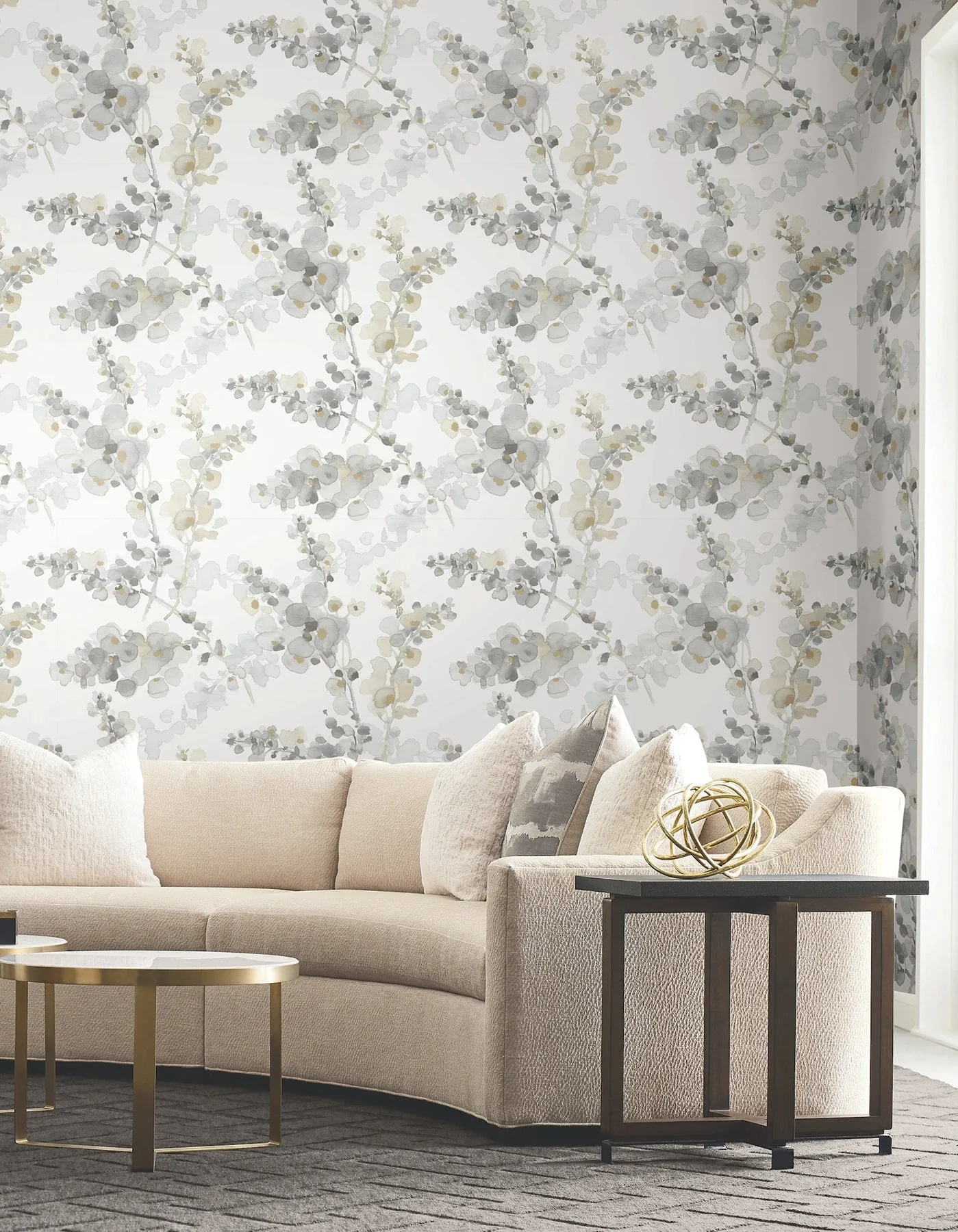 York Designer Series Blossom Fling Steel Peel & Stick Wallpaper - SKU PSW1600RL