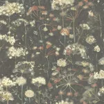 York Designer Series Botanical Fantasy Black Wallpaper - SKU NA0545
