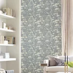 York Designer Series Botanical Fantasy Grey Wallpaper - SKU NA0541