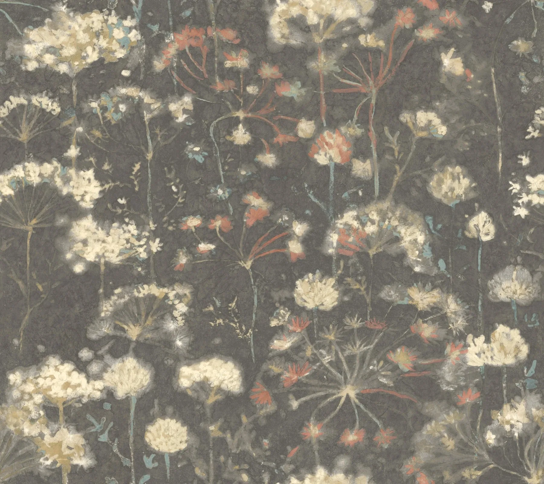 PSW1604RL | Botanical Fantasy Red & Blue Peel & Stick Wallpaper