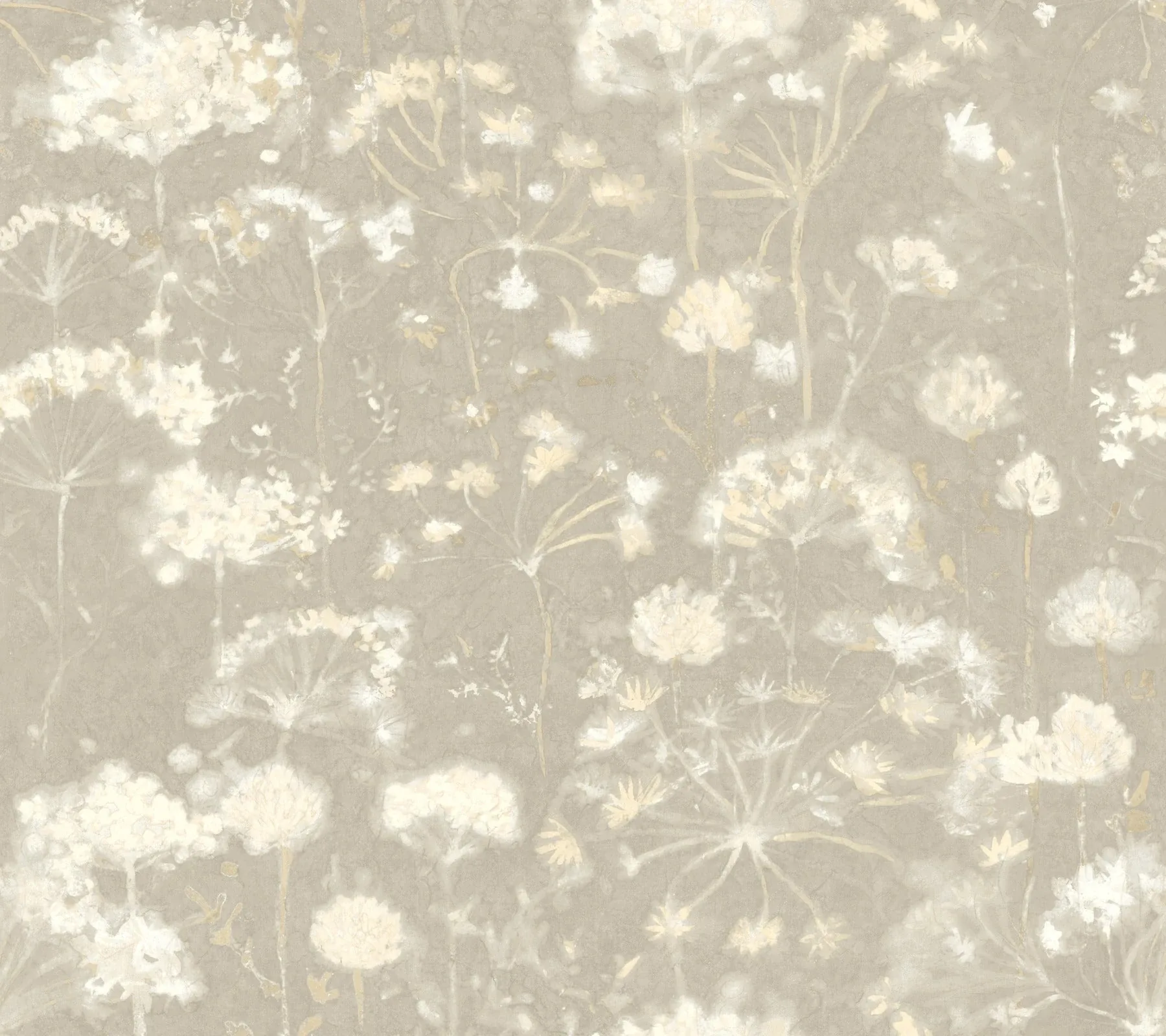 York Designer Series Botanical Fantasy Soft Taupe Peel & Stick Wallpaper - SKU PSW1605RL