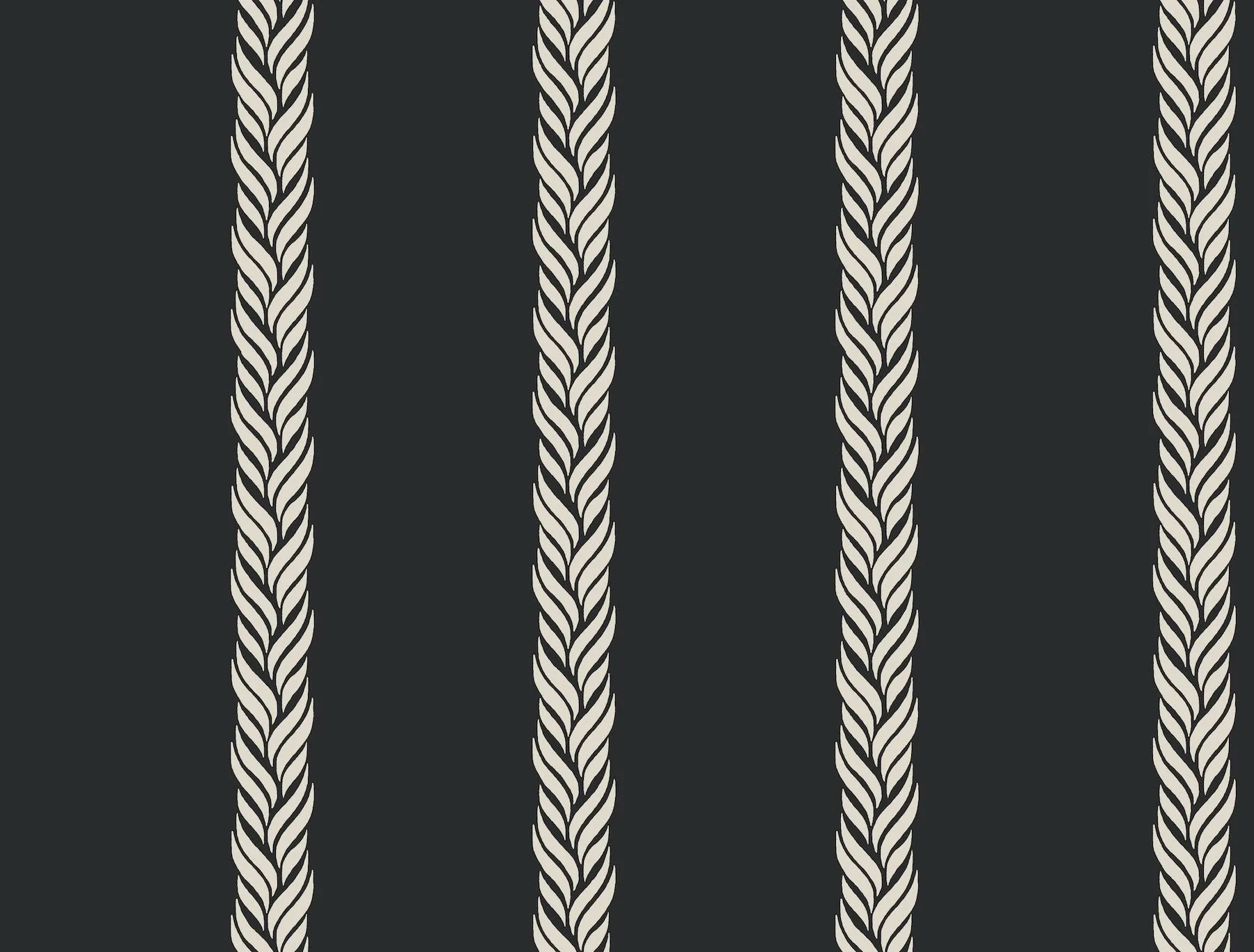 GT4542 | Braided Stripe Black Wallpaper
