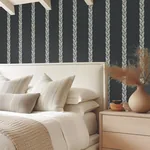 York Designer Series Braided Stripe Black Wallpaper - SKU GT4542