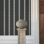York Designer Series Braided Stripe Black Wallpaper - SKU GT4542