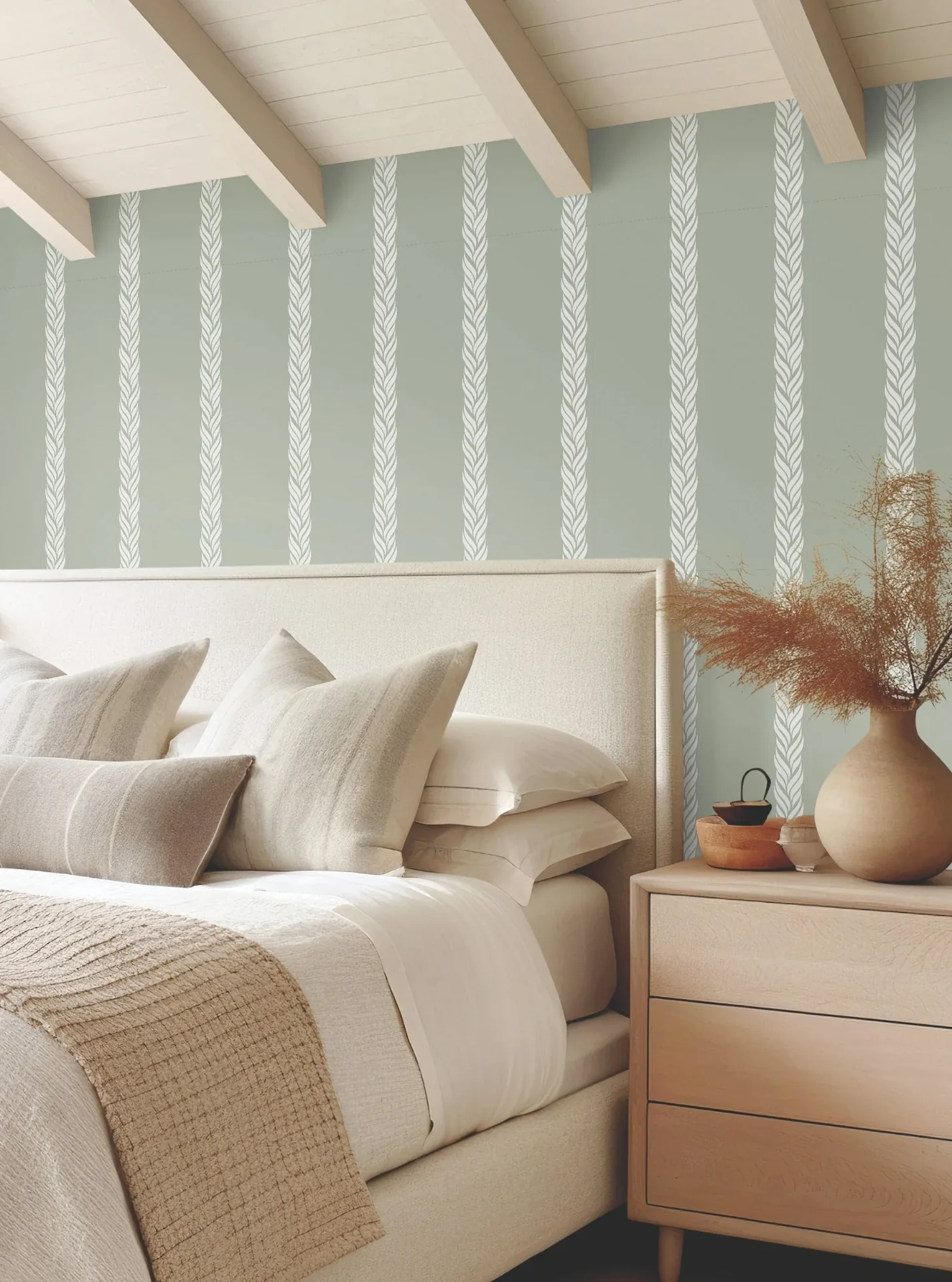 York Designer Series Braided Stripe Green Wallpaper - SKU GT4541