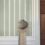 York Designer Series Braided Stripe Green Wallpaper - SKU GT4541