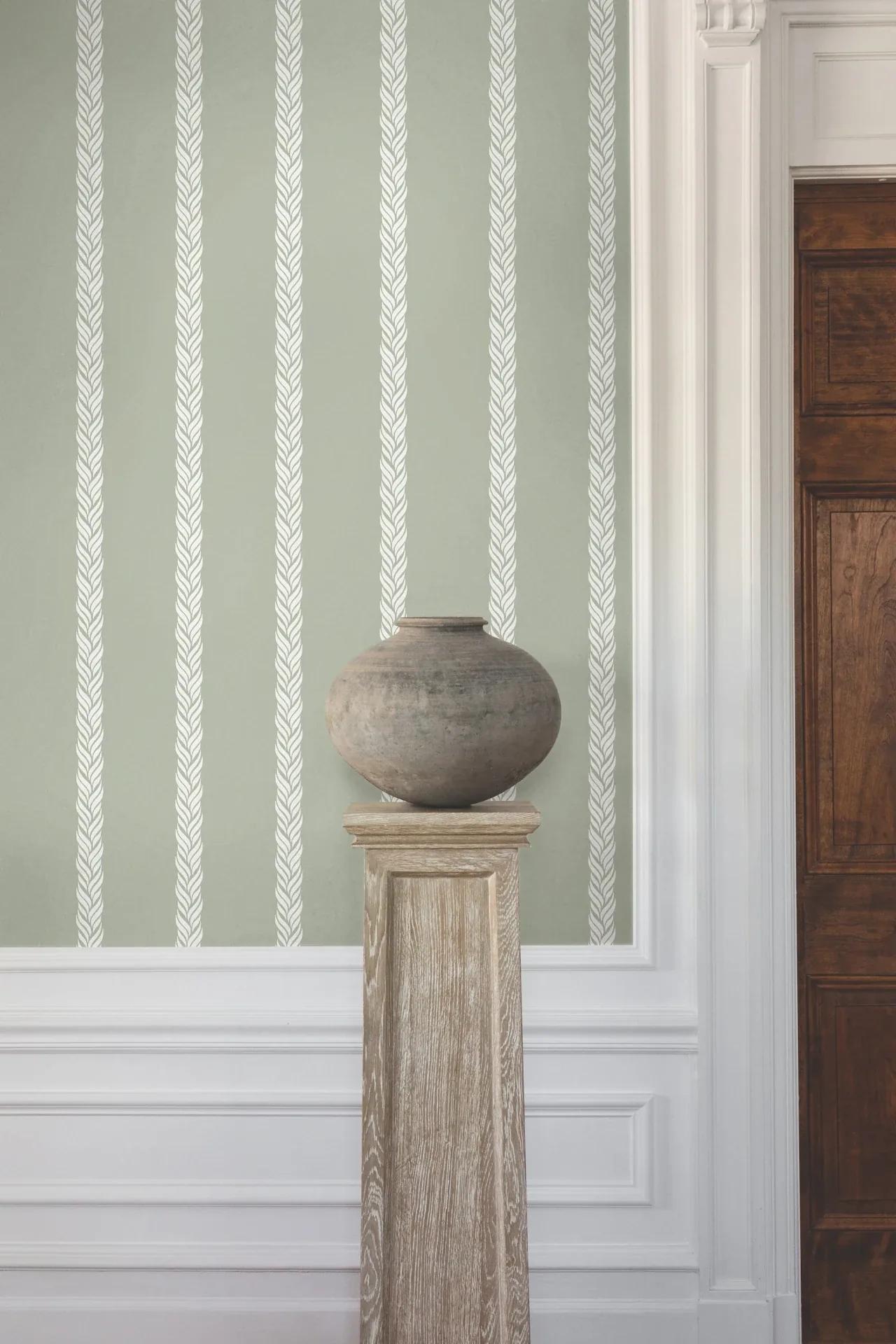 York Designer Series Braided Stripe Green Wallpaper - SKU GT4541