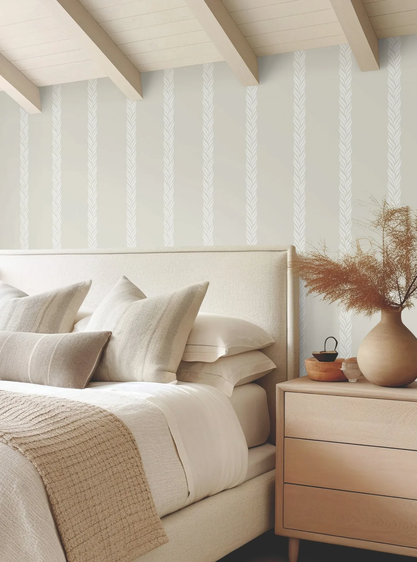 York Designer Series Braided Stripe Tan Wallpaper - SKU GT4545