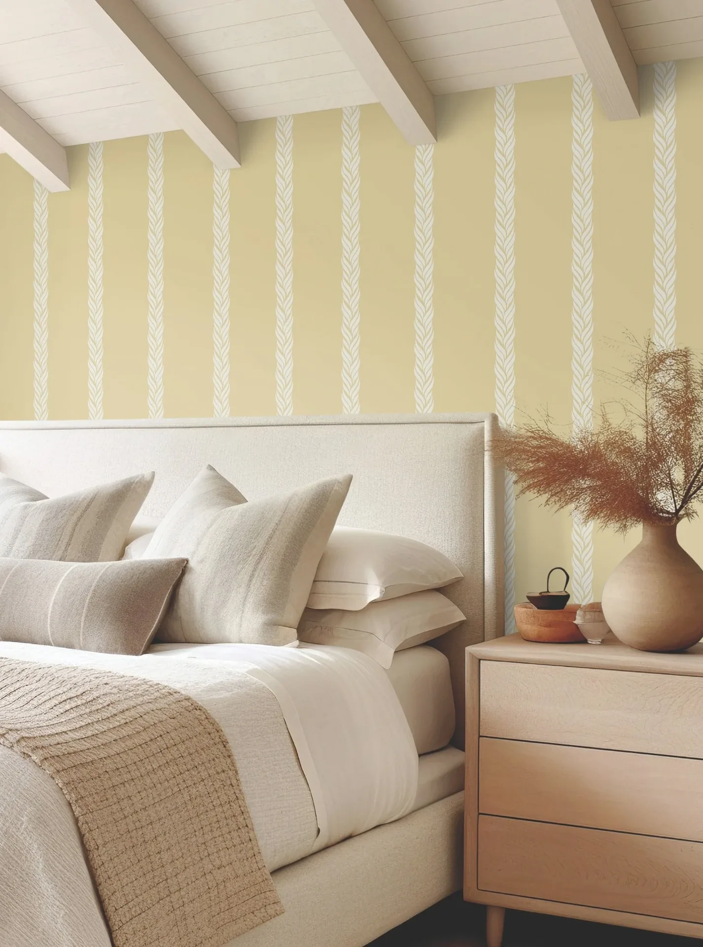 York Designer Series Braided Stripe Yellow Wallpaper - SKU GT4543