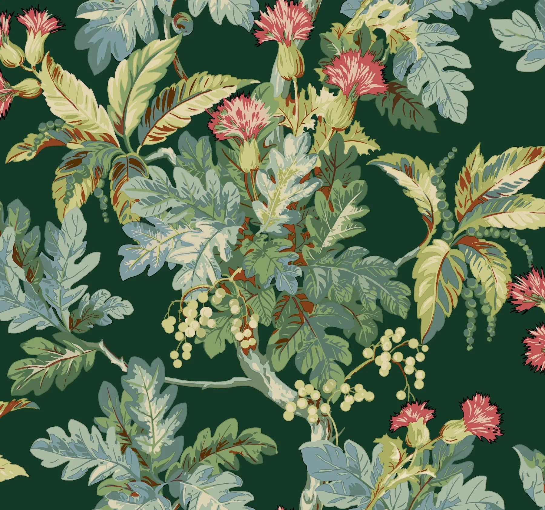 GT4525 | Briarwood Green Wallpaper
