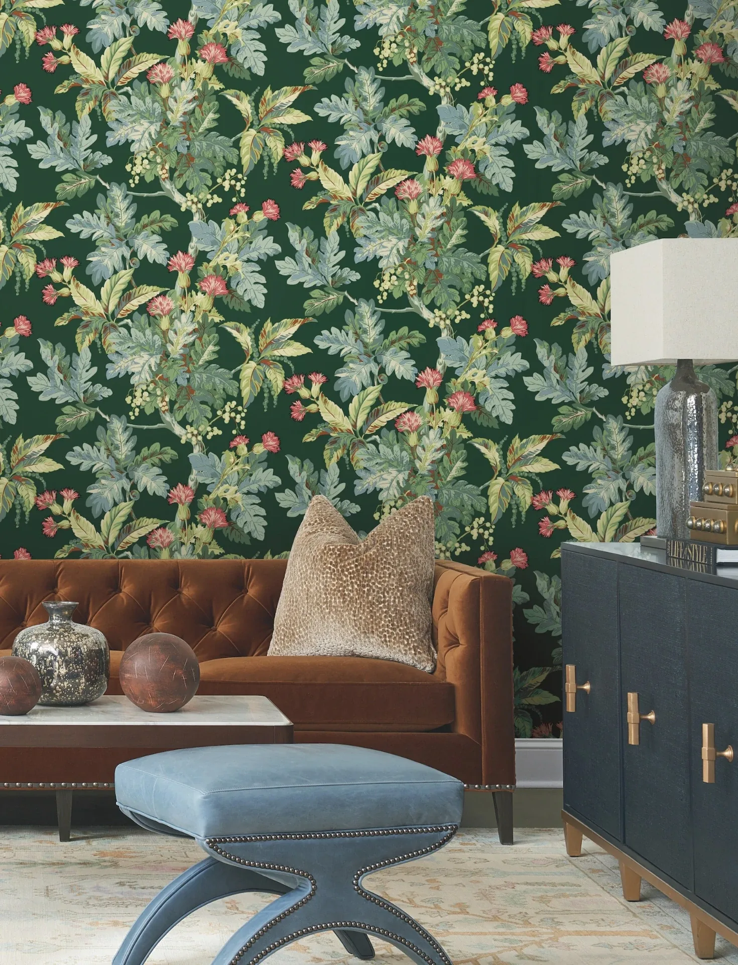 York Designer Series Briarwood Green Wallpaper - SKU GT4525