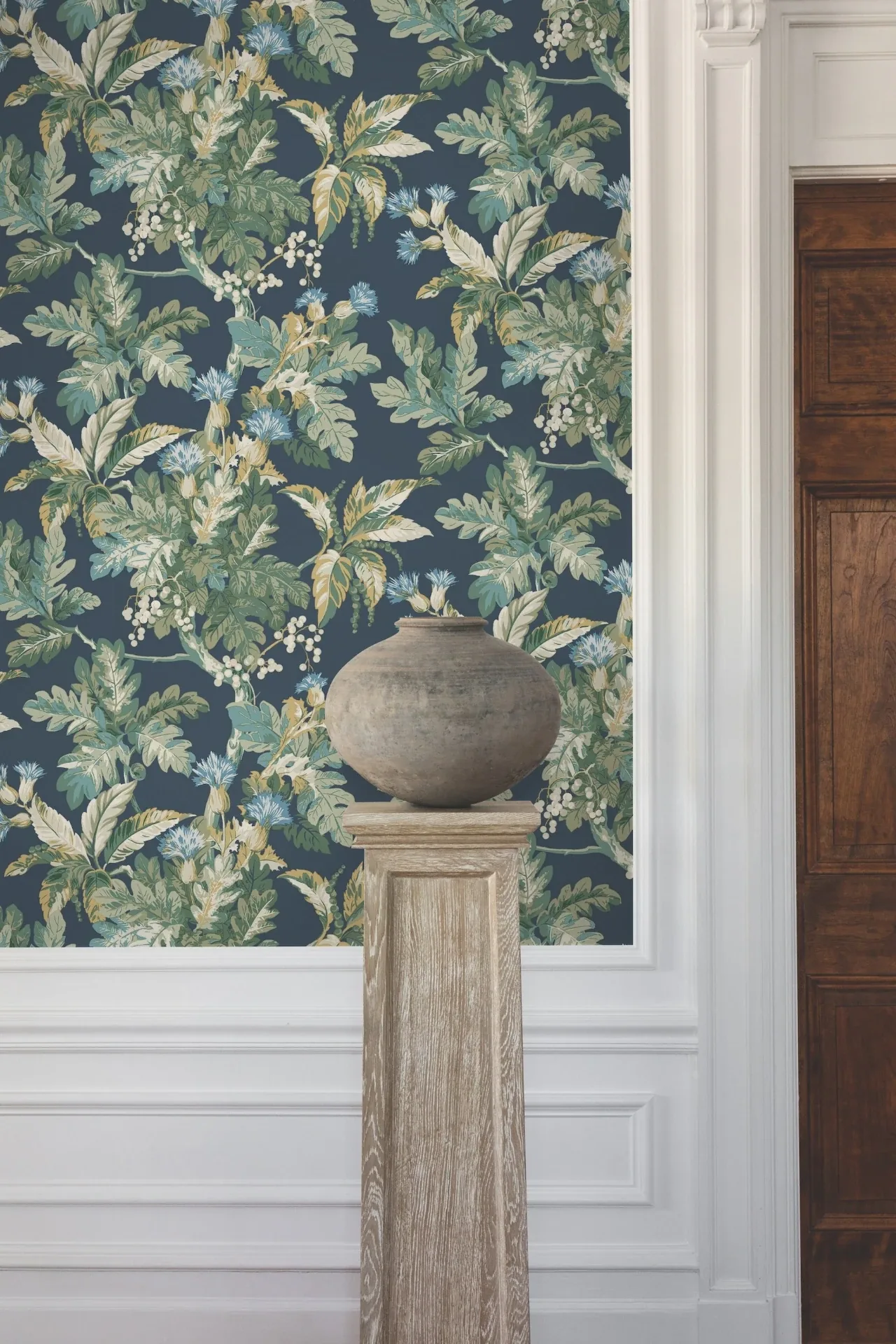 York Designer Series Briarwood Navy Wallpaper - SKU GT4523