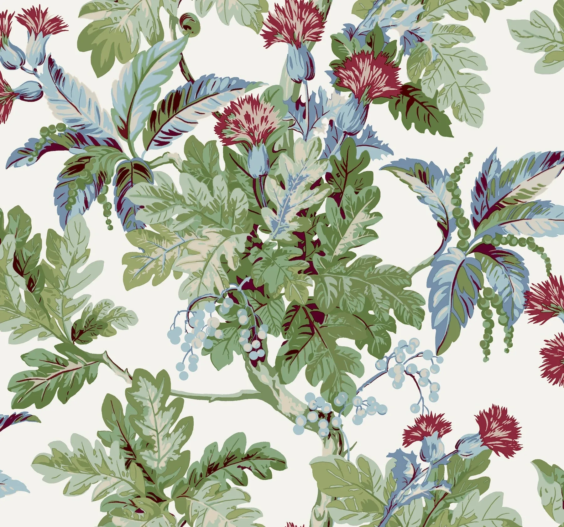 York Designer Series Briarwood White Wallpaper - SKU GT4524