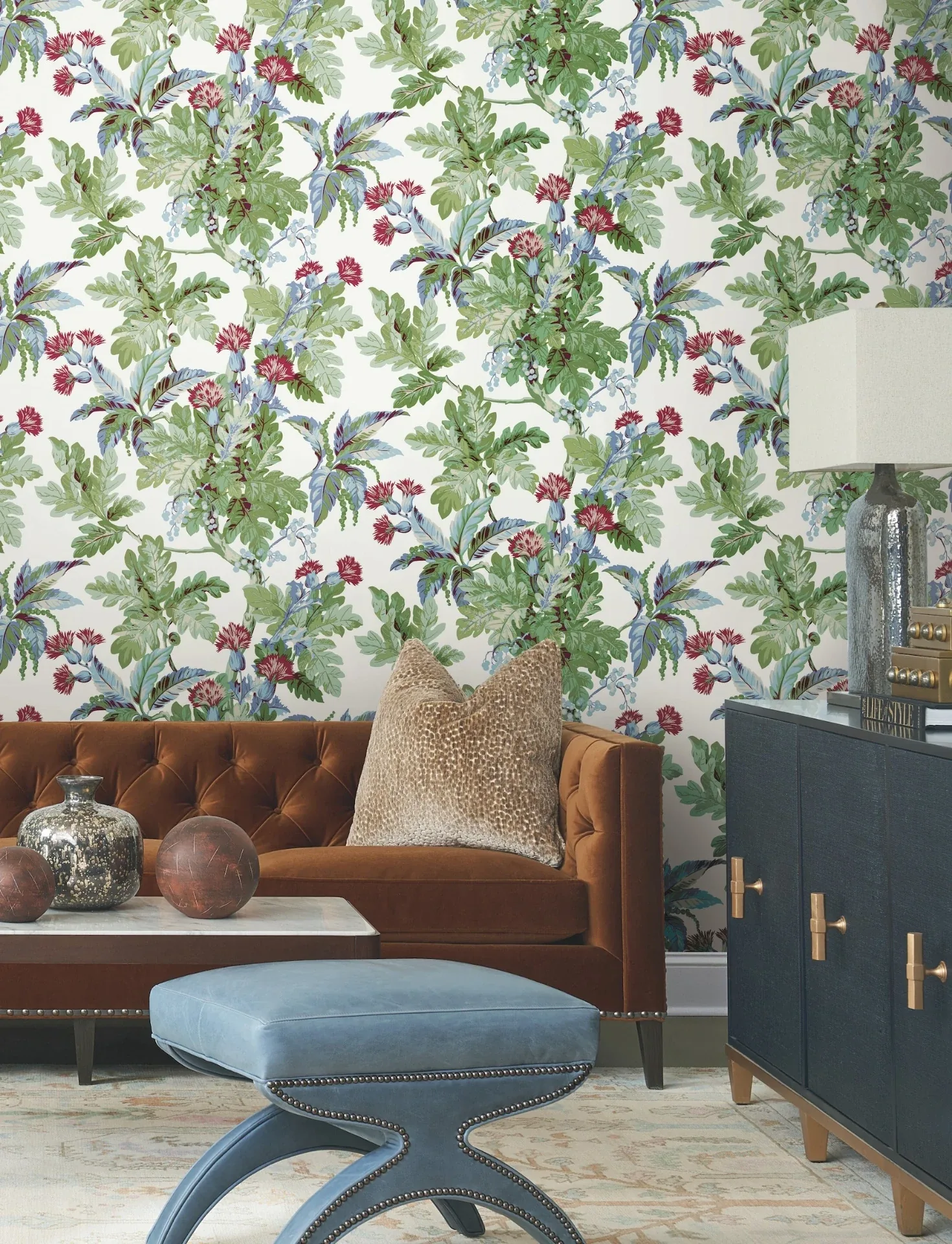 York Designer Series Briarwood White Wallpaper - SKU GT4524