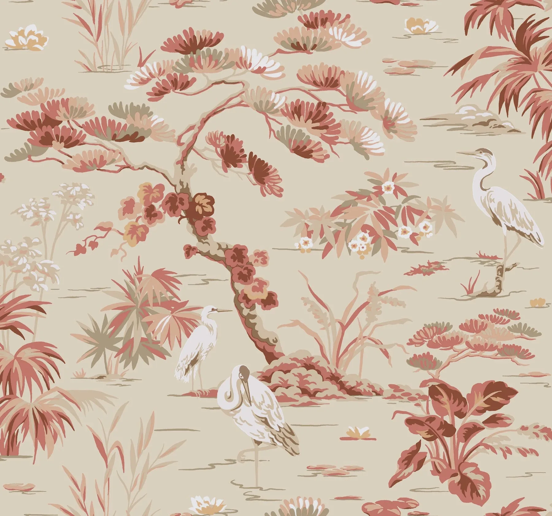 GT4532 | Bridgewater Coral Wallpaper