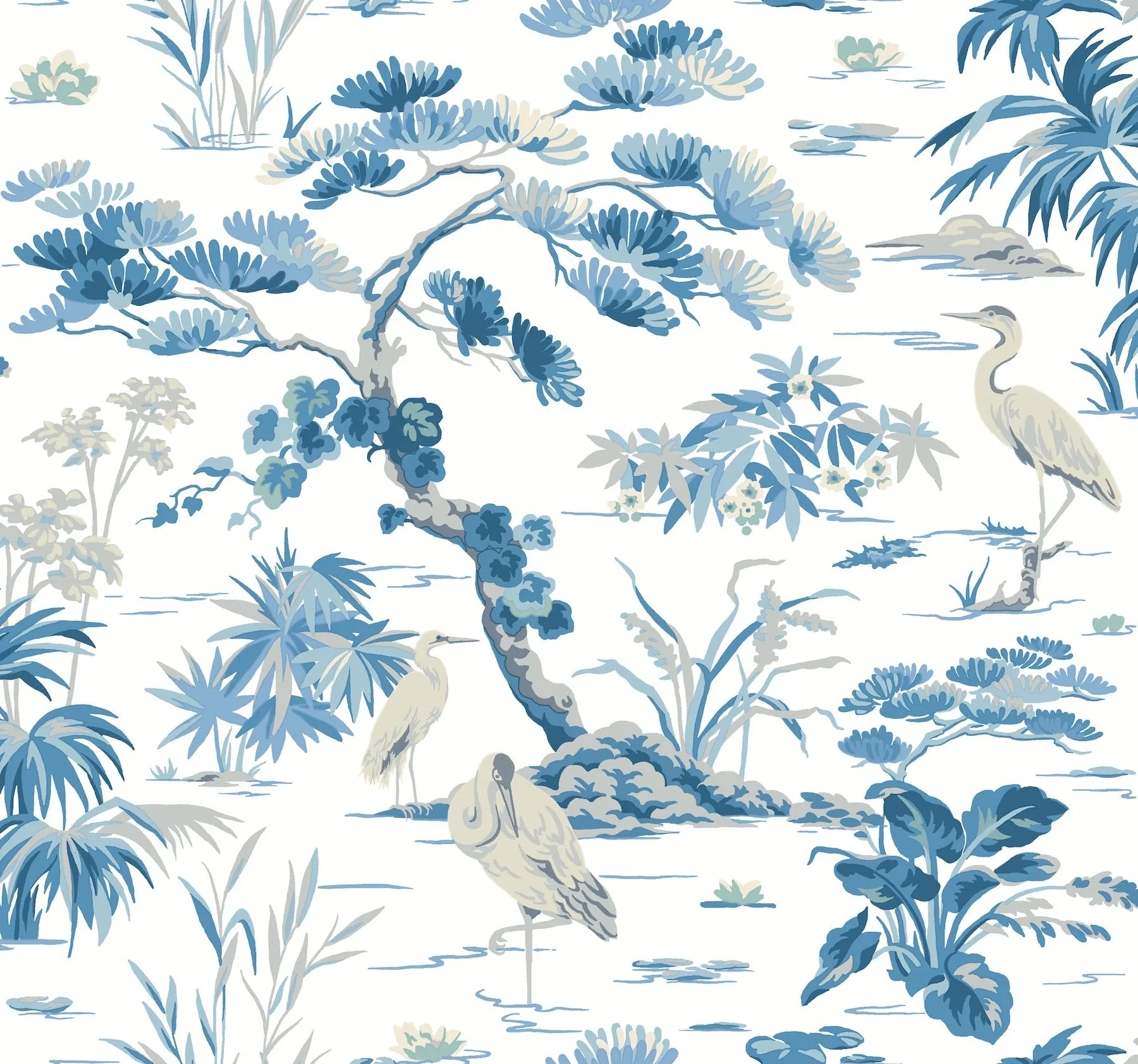 York Designer Series Bridgewater White Wallpaper - SKU GT4533