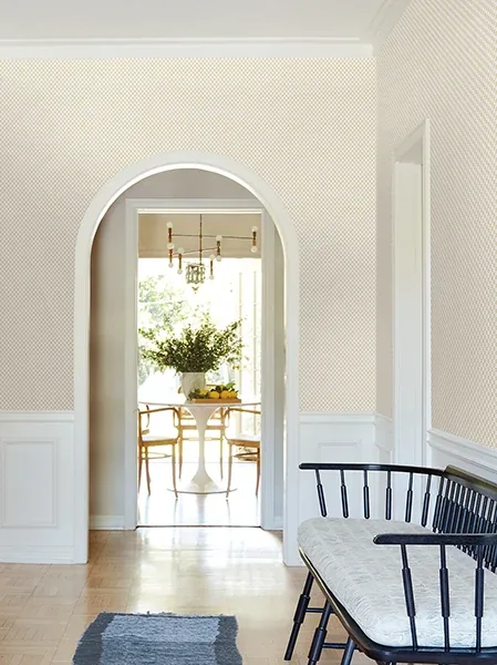 York Designer Series Brioni Butter Floral Stamp Wallpaper - SKU VP1392