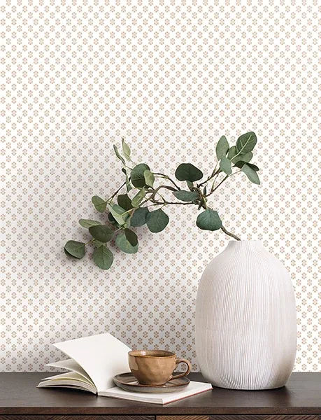 York Designer Series Brioni Rose Floral Stamp Wallpaper - SKU VP1394